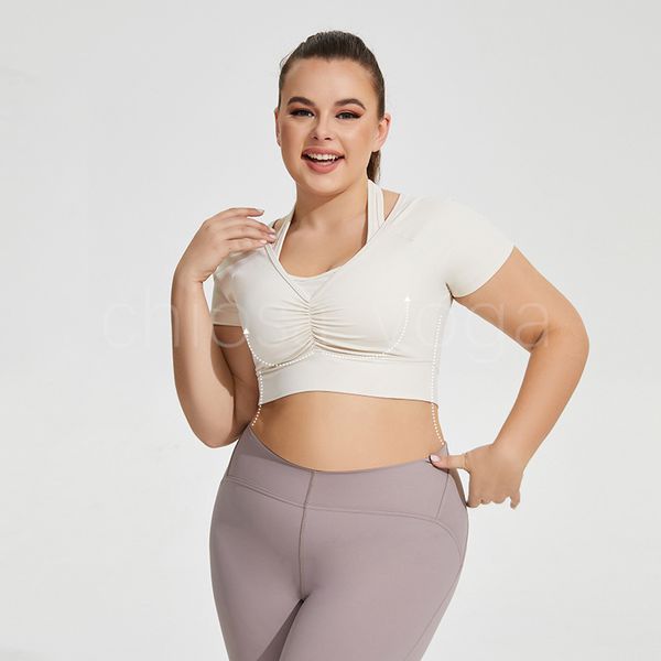 feminine running sports lulubra short shirt with logo plus size hang neck sports running sports yoga bra
feminine running sports lulubra short shirt with logo plus size hang neck sports running sports yoga bra