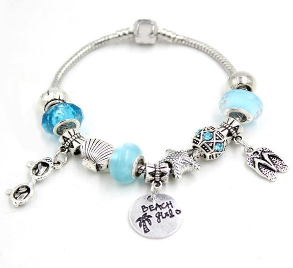 new arrival sea life starfish flip flop sun glasses beach girl charm european style bead bracelets for women jewelry bijoux pulser9341175, Golden;silver
new arrival sea life starfish flip flop sun glasses beach girl charm european style bead bracelets for women jewelry bijoux pulser9341175, Golden;silver
