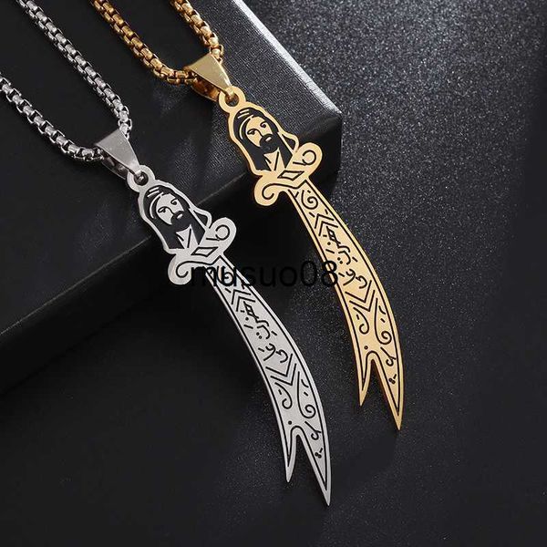 pendant necklaces vintage religious jewellery engraved scripture imam ali sword zulfiqar necklace chain islamic muslim art jewellery j230601, Silver
pendant necklaces vintage religious jewellery engraved scripture imam ali sword zulfiqar necklace chain islamic muslim art jewellery j230601, Silver