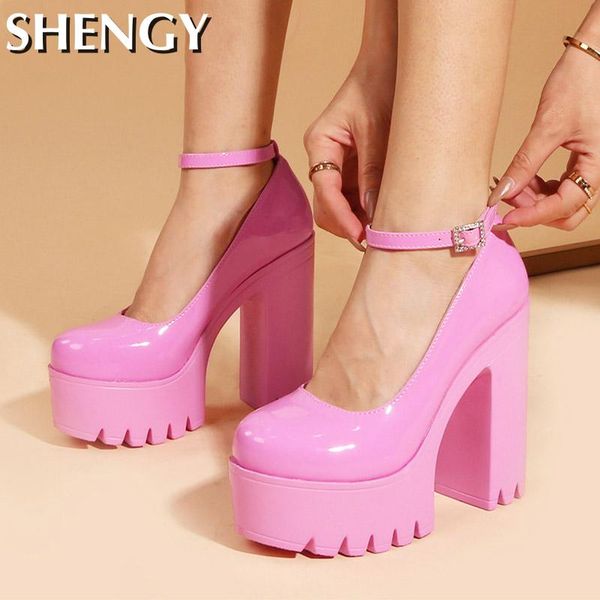 women thick heeled pumps sweet ankle strap platform high heels for woman gothic platform pink ladies mary janes shoes party 2022, Black
women thick heeled pumps sweet ankle strap platform high heels for woman gothic platform pink ladies mary janes shoes party 2022, Black