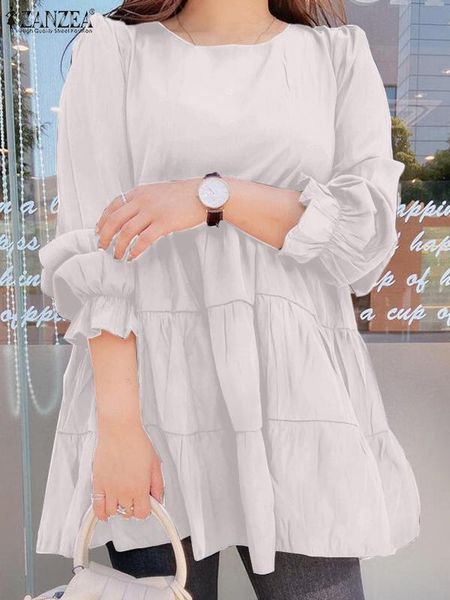 t-shirt 2023 female elegant blouse zanzea ruffle shirts women casual puff sleeve black spring o neck blusas mujer femme oversized 1, White
t-shirt 2023 female elegant blouse zanzea ruffle shirts women casual puff sleeve black spring o neck blusas mujer femme oversized 1, White