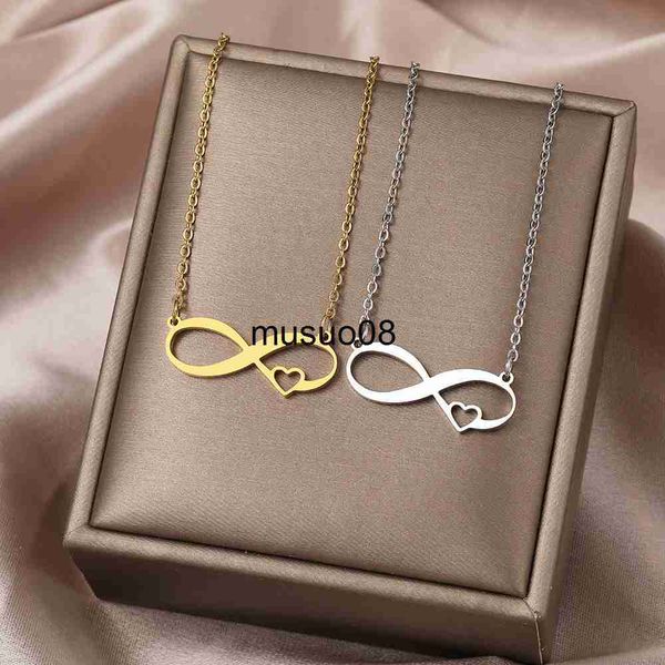 pendant necklaces stainless steel necklaces infinity symbol sweet heart pendants chain choker korean fashion necklace for women jewelry part, Silver
pendant necklaces stainless steel necklaces infinity symbol sweet heart pendants chain choker korean fashion necklace for women jewelry part, Silver