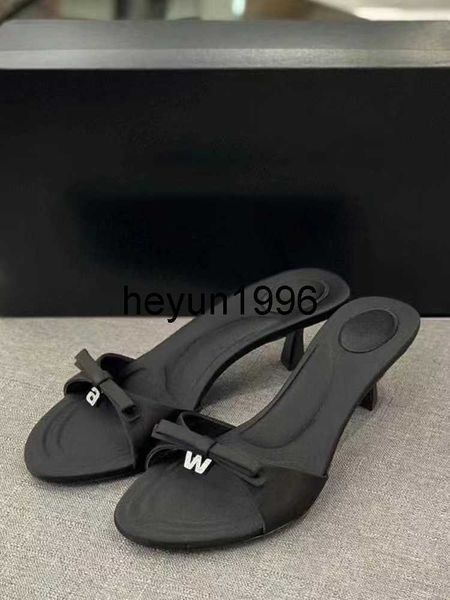 2023 summer new aw rhinestone letter women's bow knot kitten heel with open toe slippers, Black
2023 summer new aw rhinestone letter women's bow knot kitten heel with open toe slippers, Black
