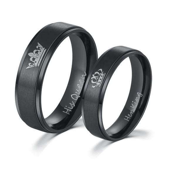 lover ring his queen her king stainless steel jewelry couple rings wedding ring black7952676, Silver
lover ring his queen her king stainless steel jewelry couple rings wedding ring black7952676, Silver