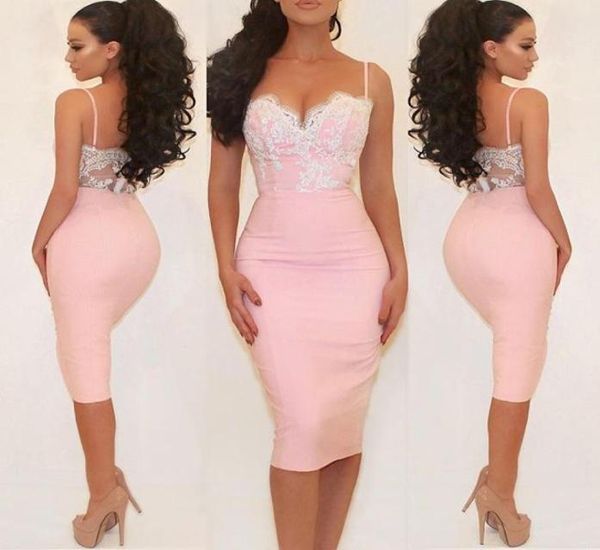 pale pink cocktail dresses sweetheart spaghetti straps lace satin sheath tea length evening party dresses backless short prom9990341, Black
pale pink cocktail dresses sweetheart spaghetti straps lace satin sheath tea length evening party dresses backless short prom9990341, Black
