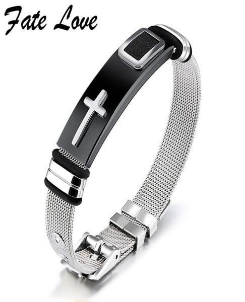fate love classic cross bracelet men jewelry stainless steel mesh length adjustable gold color fashion mens jewellery bracelets7690973, Golden;silver
fate love classic cross bracelet men jewelry stainless steel mesh length adjustable gold color fashion mens jewellery bracelets7690973, Golden;silver