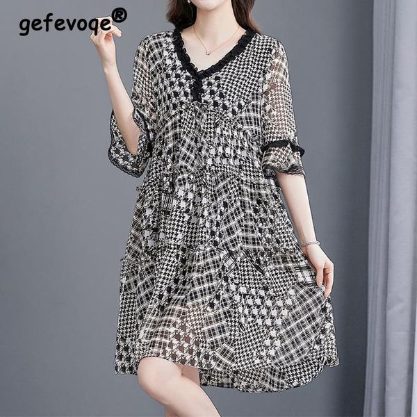 dresses elegant fashion ruffles patchwork printing dresses summer 2023 half butterfly sleeve vneck pullover midi dress women's clothing, Black;gray
dresses elegant fashion ruffles patchwork printing dresses summer 2023 half butterfly sleeve vneck pullover midi dress women's clothing, Black;gray