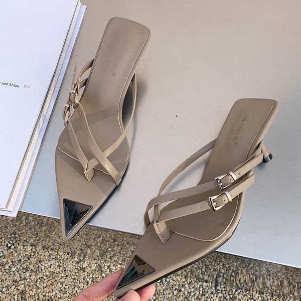 woman slippers fashion metal pointed toe ladies heeled sandals slip on female flip flops footwear high heels pumps shoes slides for woman 20, Black
woman slippers fashion metal pointed toe ladies heeled sandals slip on female flip flops footwear high heels pumps shoes slides for woman 20, Black