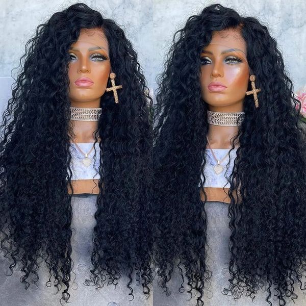 soft 26inch kinky cruly black color synthetic lace front wig for black women baby hair glueless preplucked 180density daily
soft 26inch kinky cruly black color synthetic lace front wig for black women baby hair glueless preplucked 180density daily