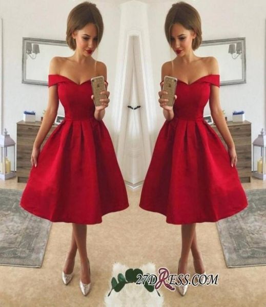 simple style red cocktail dresses off shoulder ruched satin knee length a line prom party gowns4076744, Black
simple style red cocktail dresses off shoulder ruched satin knee length a line prom party gowns4076744, Black