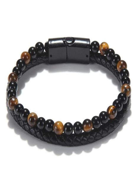 mens natural stone multi layered leather bracelets for women tiger eye lava rock beads chains bangle fashion magnetic buckle jewel1046570, Black
mens natural stone multi layered leather bracelets for women tiger eye lava rock beads chains bangle fashion magnetic buckle jewel1046570, Black