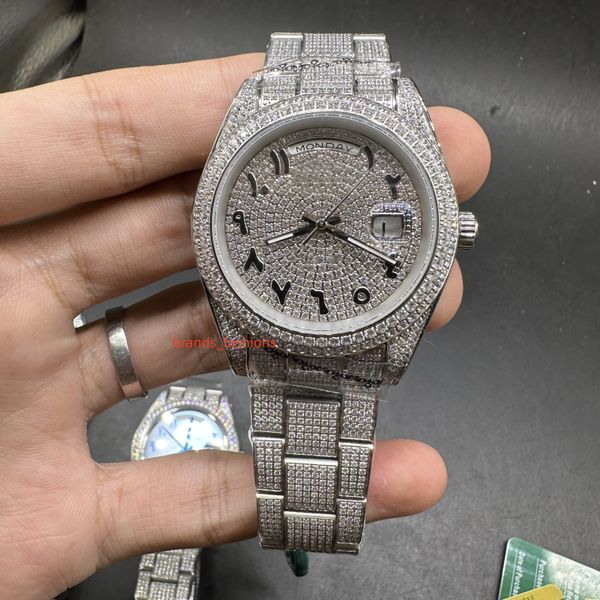 men's iced diamond watch full iced out diamonds watches silver color stainless steel case watch arabic numerals oyster band automatic w, Slivery;brown
men's iced diamond watch full iced out diamonds watches silver color stainless steel case watch arabic numerals oyster band automatic w, Slivery;brown