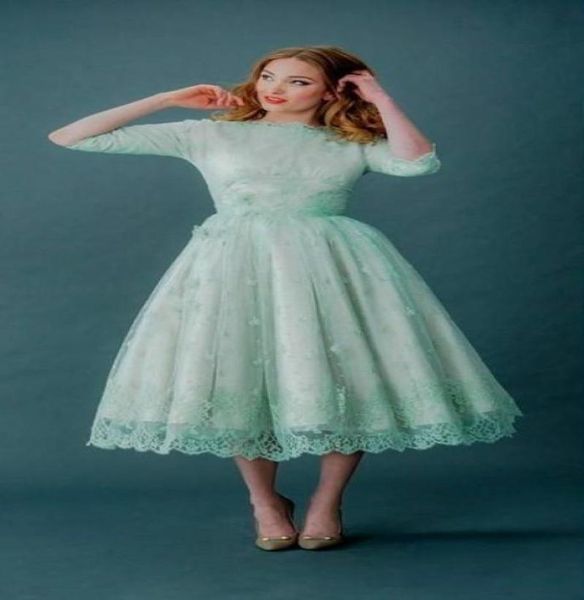 vintage bridesmaid dress lace prom dresses bateau neck half sleeves mint green tea length backless wedding party dresses with slee2437225, White;pink
vintage bridesmaid dress lace prom dresses bateau neck half sleeves mint green tea length backless wedding party dresses with slee2437225, White;pink