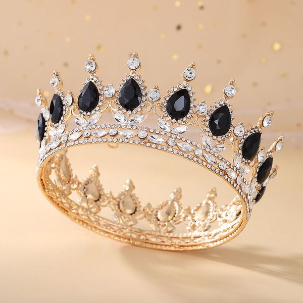 the latest variety of popular circular bridal crowns in europe and america, baroque red water drop diamond wedding accessories and crowns ts, Silver
the latest variety of popular circular bridal crowns in europe and america, baroque red water drop diamond wedding accessories and crowns ts, Silver