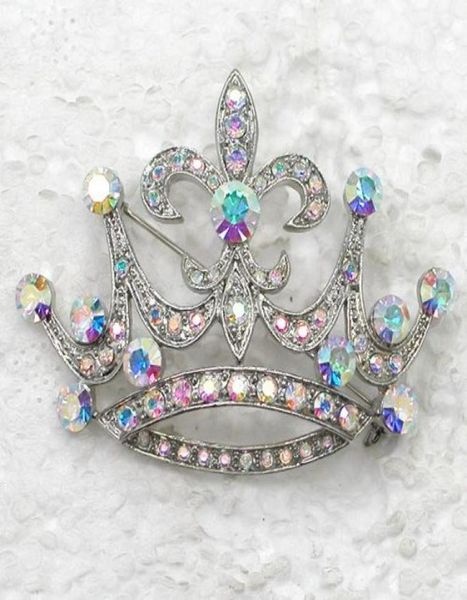 whole rhinestone crown pin brooches pendant c101932012343954093, Gray