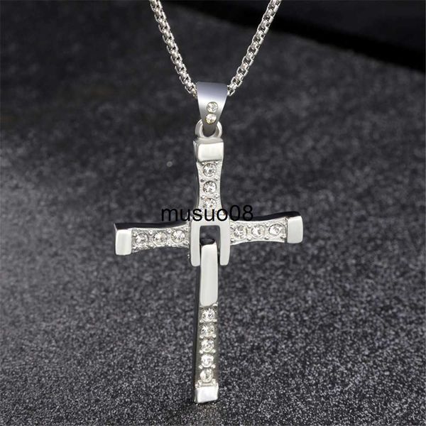 pendant necklaces fast and furious movies cross necklace rhinestones luxury men's chain stainless steel jewelry accesories wholesale j2, Silver
pendant necklaces fast and furious movies cross necklace rhinestones luxury men's chain stainless steel jewelry accesories wholesale j2, Silver
