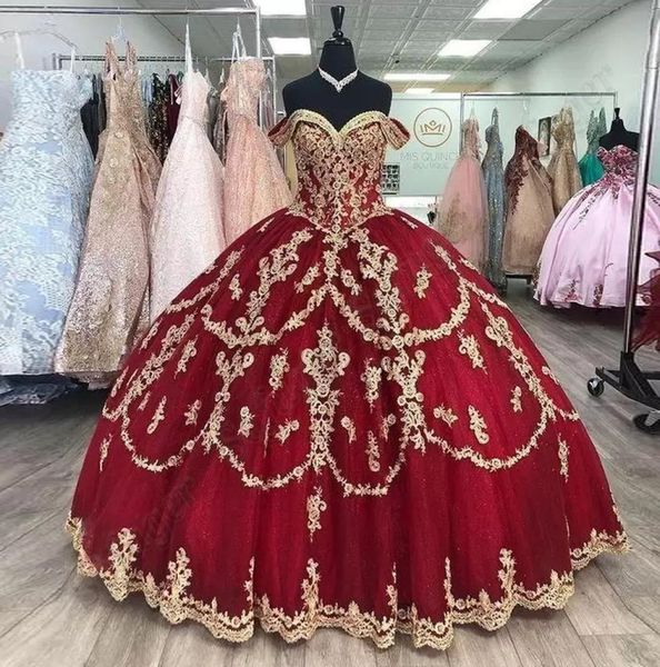 delicate off shoulder quinceanera ball gown dresses sparkly golden appliqued prom party gowns robe de soiree celebrity 15 ans vest7706570, Blue;red
delicate off shoulder quinceanera ball gown dresses sparkly golden appliqued prom party gowns robe de soiree celebrity 15 ans vest7706570, Blue;red