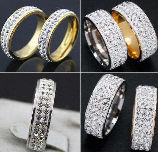 30pcs vintage wedding rings 2 row 3 row zircon crystal full rhinestone rings silver gold stainless steel cz engagement rings xmas 1802373, Slivery;golden
30pcs vintage wedding rings 2 row 3 row zircon crystal full rhinestone rings silver gold stainless steel cz engagement rings xmas 1802373, Slivery;golden