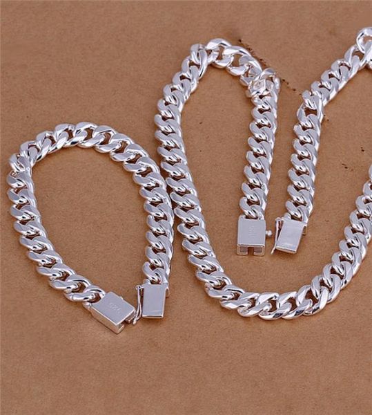s101 fashion jewelry set 925 sterling silver plated 10mm side chain necklace bracelet for men 423806
s101 fashion jewelry set 925 sterling silver plated 10mm side chain necklace bracelet for men 423806