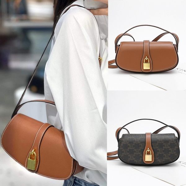 2023 new lock head underarm bag female baguette bag leather vintage one shoulder cross-body saddle small bag
2023 new lock head underarm bag female baguette bag leather vintage one shoulder cross-body saddle small bag