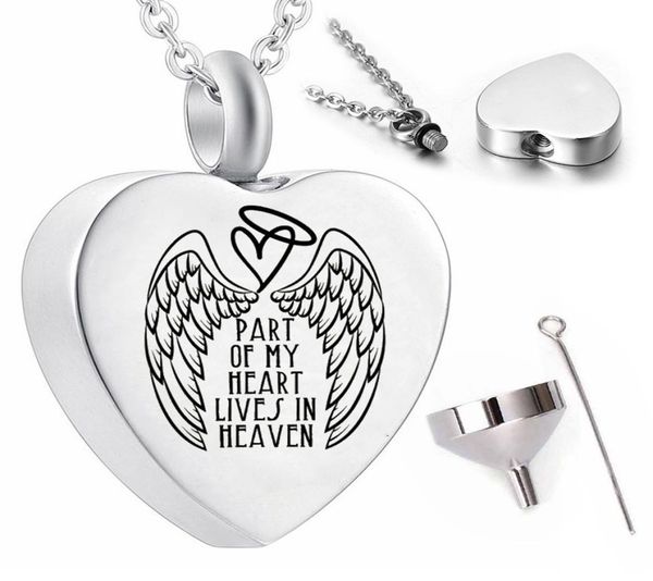 whole stainless steel pendant necklace ashes urn commemorative items angel wingspart of my heart lives in heaven5042269, Silver
whole stainless steel pendant necklace ashes urn commemorative items angel wingspart of my heart lives in heaven5042269, Silver