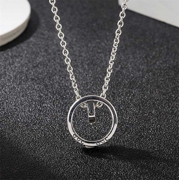 designer jewelry bracelet necklace sterling ring buckle simple circular men's women's versatile pendant clavicle chain, Silver
designer jewelry bracelet necklace sterling ring buckle simple circular men's women's versatile pendant clavicle chain, Silver