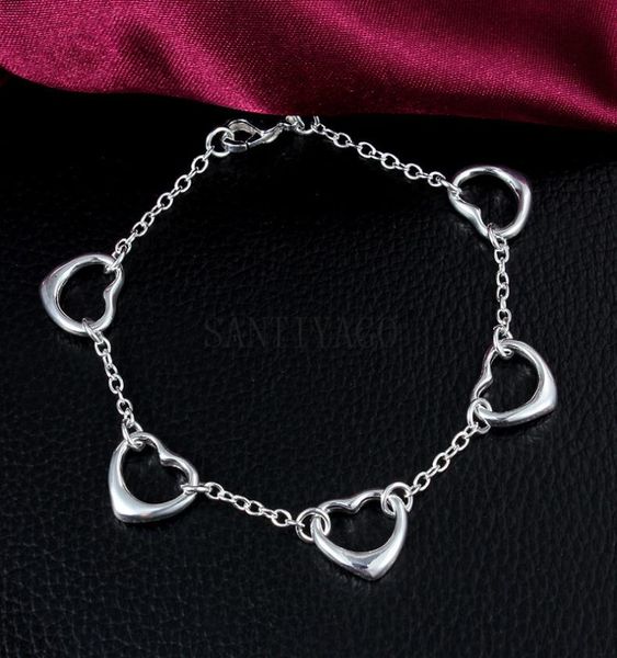 925 sterling silver plated love charm bracelets new women heart lovers fashion jewelry women gifts2609654, Black
925 sterling silver plated love charm bracelets new women heart lovers fashion jewelry women gifts2609654, Black