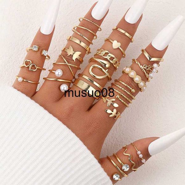 band rings 22pcs/set gold color heart snake rings set for women vintage butterfly pearl geometric hollow ring fashion wedding party jewelry, Silver
band rings 22pcs/set gold color heart snake rings set for women vintage butterfly pearl geometric hollow ring fashion wedding party jewelry, Silver