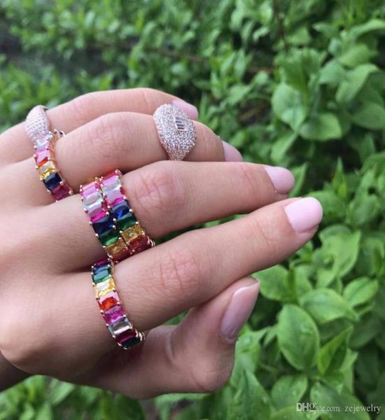 new women rainbow color engagement band rings for women luxury gorgeous european lady jewelry paved full cz eternity bands ring7015375, Silver
new women rainbow color engagement band rings for women luxury gorgeous european lady jewelry paved full cz eternity bands ring7015375, Silver