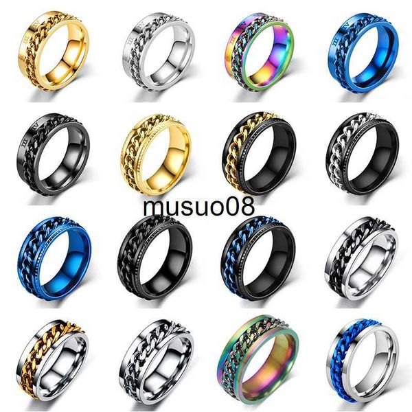 band rings titanium steel rotatable chain couple ring anxiety multifunctional jewelry fashion 8mm fidget spinner rings power sense gifts j23, Silver
band rings titanium steel rotatable chain couple ring anxiety multifunctional jewelry fashion 8mm fidget spinner rings power sense gifts j23, Silver