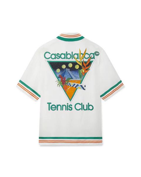 casablanca ping pong classic mens shirts prairie green print loose british silk shirt short sleeve designer tees womens summer beach pznc, White;black
casablanca ping pong classic mens shirts prairie green print loose british silk shirt short sleeve designer tees womens summer beach pznc, White;black