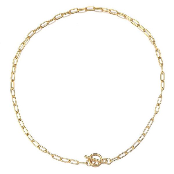 chains sauvoo stainless steeel paper clip necklaces toggle clasp gold steel color link chain for women men cuban hiphop punk jewe3519412, Silver
chains sauvoo stainless steeel paper clip necklaces toggle clasp gold steel color link chain for women men cuban hiphop punk jewe3519412, Silver