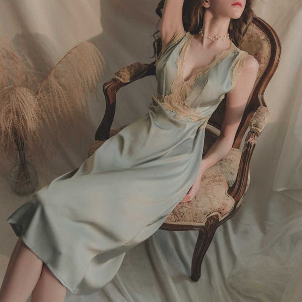 pyjamas spaghetti strap long nightgown backless lace nightdress lady satin sleepwear lingerie floral nightwear loose home dress j230601, Red;black
pyjamas spaghetti strap long nightgown backless lace nightdress lady satin sleepwear lingerie floral nightwear loose home dress j230601, Red;black