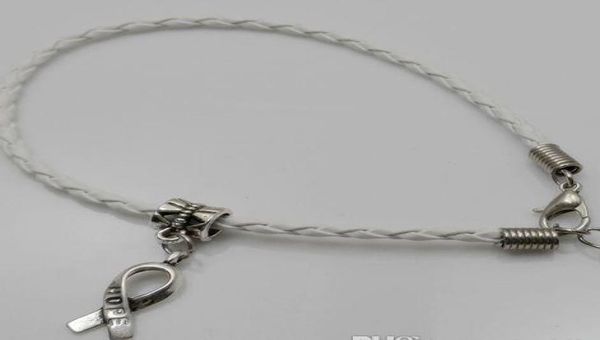 100pcslot hope breast cancer awareness ribbon charm pendant leather rope cham bracelet fit for european bracelet handmade craft d2806383, Golden;silver
100pcslot hope breast cancer awareness ribbon charm pendant leather rope cham bracelet fit for european bracelet handmade craft d2806383, Golden;silver