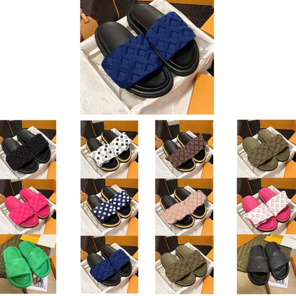 2023 luxury slipper sandals women pool pillow comfort embossed mules sliders men womens designer ivory copper pink beige cargo khaki deep bl, Black
2023 luxury slipper sandals women pool pillow comfort embossed mules sliders men womens designer ivory copper pink beige cargo khaki deep bl, Black