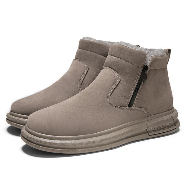 winter suede leather boots men super warm outdoor plush snow mens boots round toe slip-on comfortable casual flat shoes, Black
winter suede leather boots men super warm outdoor plush snow mens boots round toe slip-on comfortable casual flat shoes, Black