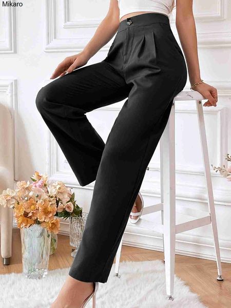 mikaro 91720 # women's wear ins fashion high wait casual loose wide leg straight tube suit pans fashion, White;black
mikaro 91720 # women's wear ins fashion high wait casual loose wide leg straight tube suit pans fashion, White;black