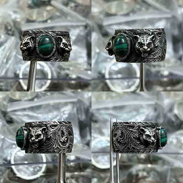 new 2023 designer jewelry bracelet necklace ring garden head malachite green complex pattern animal year ringnew jewellery, Silver
new 2023 designer jewelry bracelet necklace ring garden head malachite green complex pattern animal year ringnew jewellery, Silver