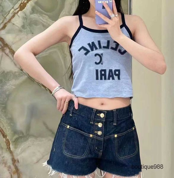 ce letter casual suspender with inner tank for women's 23 summer new outerwear niche design short top, White
ce letter casual suspender with inner tank for women's 23 summer new outerwear niche design short top, White