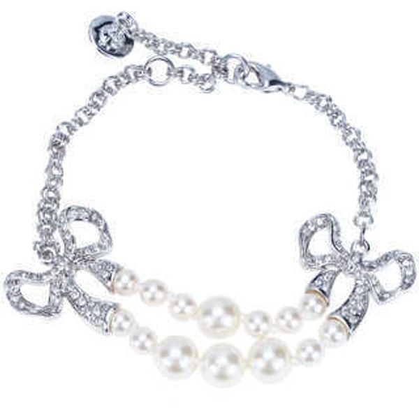 western empress dowager vivienne double-layer pearl diamond bowknot vivian saturn bracelet new ins advanced sense, Golden;silver
western empress dowager vivienne double-layer pearl diamond bowknot vivian saturn bracelet new ins advanced sense, Golden;silver