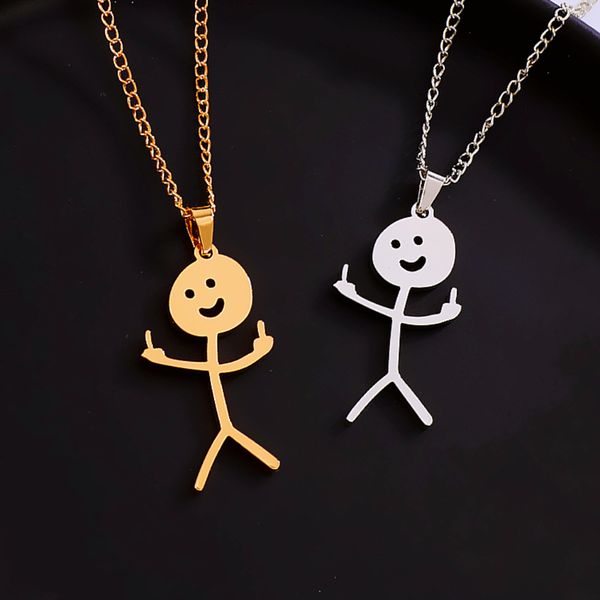 stainless steel hip hop fun graffiti funny middle finger villain necklace for men vintage punk street gift jewelry, Silver
stainless steel hip hop fun graffiti funny middle finger villain necklace for men vintage punk street gift jewelry, Silver