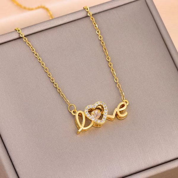 fashion design, temperament, sweetness, and agility love necklace titanium steel pendant for women's collarbone chain, Silver
fashion design, temperament, sweetness, and agility love necklace titanium steel pendant for women's collarbone chain, Silver
