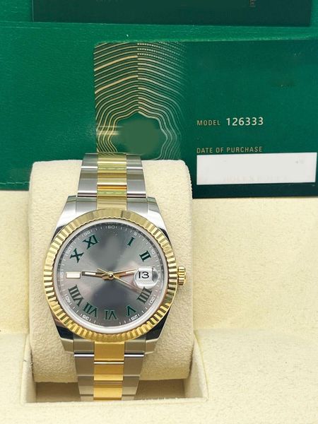 new watch strap luxury wristwatch 41 wimbledon 126333 18k yellow gold stainless box papermovement 904l automatic mens bracelet waterproof me, Slivery;brown
new watch strap luxury wristwatch 41 wimbledon 126333 18k yellow gold stainless box papermovement 904l automatic mens bracelet waterproof me, Slivery;brown