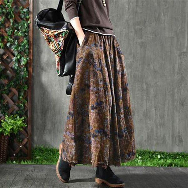 dresses spring autumn new arts style women high waist cotton aline long skirt vintage print loose maxi skirt female casual skirt s272, Black;gray
dresses spring autumn new arts style women high waist cotton aline long skirt vintage print loose maxi skirt female casual skirt s272, Black;gray