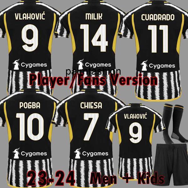 23 24 vlahovic chiesa milik soccer jerseys fans player version 2023 2024 bonucci football shirts kit di maria soccer uniform maglie da calci, Black;yellow
23 24 vlahovic chiesa milik soccer jerseys fans player version 2023 2024 bonucci football shirts kit di maria soccer uniform maglie da calci, Black;yellow