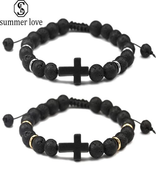 natural stone agate beads bracelet for men handmade adjustable braided lava stone cross charm bracelet fashion jewelr8127152, Black
natural stone agate beads bracelet for men handmade adjustable braided lava stone cross charm bracelet fashion jewelr8127152, Black
