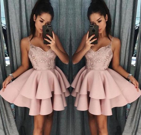 2019 dusty pink spaghetti short homecoming dresses backless lace appliqued cocktail party gown mini prom evening dresses5719492, Blue;pink
2019 dusty pink spaghetti short homecoming dresses backless lace appliqued cocktail party gown mini prom evening dresses5719492, Blue;pink