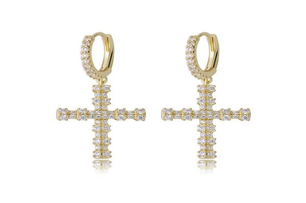 cross earrings for men women luxury bling zircon earrings fashion 18k gold rhodium plated hip hop drop earrings3047367, Silver
cross earrings for men women luxury bling zircon earrings fashion 18k gold rhodium plated hip hop drop earrings3047367, Silver