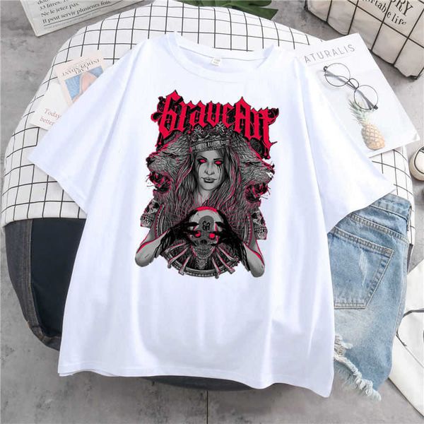 clothing dark trendy style gothic skull head t shirt printed shortsleeved men and women hiphop personality tshirt oout, White;black 
clothing dark trendy style gothic skull head t shirt printed shortsleeved men and women hiphop personality tshirt oout, White;black