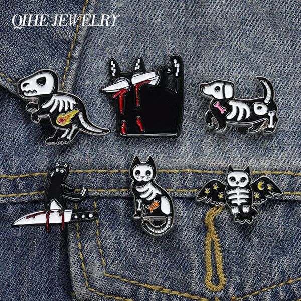 dog cat dinosaur animal enamel pin brooch punk knife black skull badge lapel custom halloween backpack hat friends accessories, Gray
dog cat dinosaur animal enamel pin brooch punk knife black skull badge lapel custom halloween backpack hat friends accessories, Gray